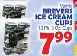 Bravo Supermarkets BREYERS ICE CREAM CUPS offer