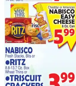Bravo Supermarkets NABISCO, RITZ 8.8-13.7 Oz. Box, TRISCUIT CRACKERS 7.1-8.5 Oz. Box offer