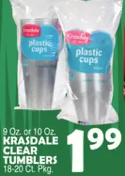 Bravo Supermarkets KRASDALE CLEAR TUMBLERS offer