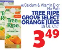 Bravo Supermarkets TREE RIPE GROVE SELECT ORANGE JUICE offer