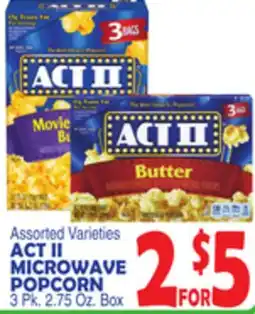 Bravo Supermarkets ACT II MICROWAVE POPCORN offer