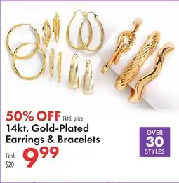 Boscov's 14kt. Gold-Plated Earrings & Bracelets offer
