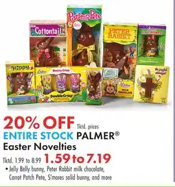 Boscov's ENTIRE STOCK PALMER Easter Novelties offer