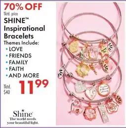 Boscov's SHINE Inspirational Bracelets offer