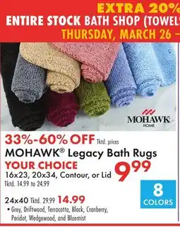 Boscov's MOHAWK Legacy Bath Rugs offer