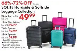 Boscov's SOLITE Hardside & Softside Luggage Collection offer