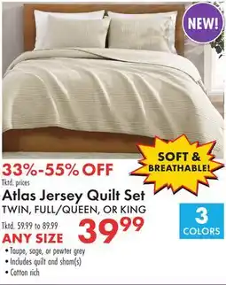 Boscov's Atlas Jersey Quilt Set offer