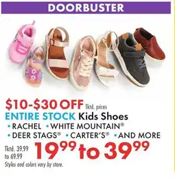 Boscov's ENTIRE STOCK Kids Shoes offer