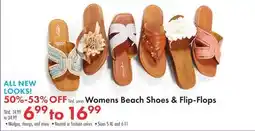 Boscov's Womens Beach Shoes & Flip-Flops offer