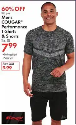 Boscov's Mens COUGAR Performance T-Shirts & Shorts offer