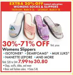 Boscov's Womens Slippers offer