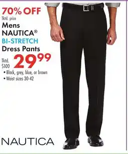Boscov's Mens NAUTICA BI-STRETCH Dress Pants offer