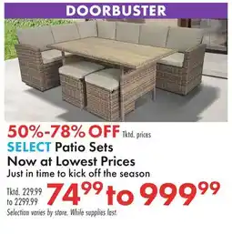 Boscov's SELECT Patio Sets Now at Lowest Prices offer