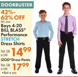 Boscov's Boys 4-20 BILL BLASS Performance STRETCH Dress Shirts offer