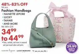 Boscov's Fashion Handbags offer
