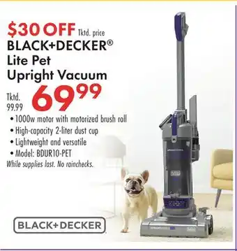 Boscov's BLACK + DECKER Lite Pet Upright Vacuum offer