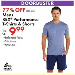 Boscov's Mens RBX Performance T-Shirts & Shorts offer