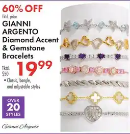 Boscov's GIANNI ARGENTO Diamond Accent & Gemstone Bracelets offer