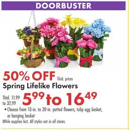 Boscov's Spring Lifelike Flowers offer