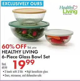 Boscov's HEALTHY LIVING 6-Piece Glass Bowl Set offer