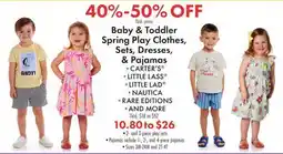 Boscov's Baby & Toddler Spring Play Clothes, Sets, Dresses, & Pajamas offer
