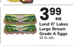 ACME Land O'Lakes Large Brown Grade A Eggs offer