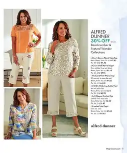 Boscov's ALFRED DUNNER Beachcomber & Natural Wonder Collections offer