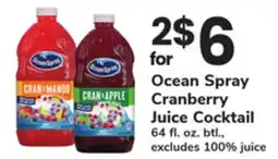 ACME Ocean Spray Cranberry Juice Cocktail offer