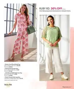 Boscov's Button Front Floral Eyelet Top offer
