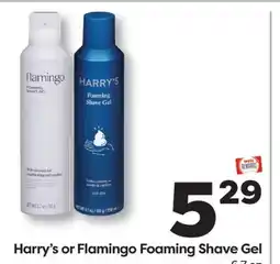 Weis Markets Harry's or Flamingo Foaming Shave Gel offer