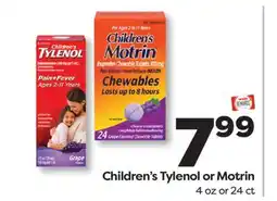 Weis Markets Children's Tylenol or Motrin offer