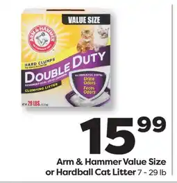 Weis Markets Arm & Hammer Value Size or Hardball Cat Litter offer
