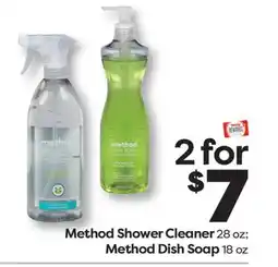 Weis Markets Method Shower Cleaner 28 oz Method Dish Soap 18 oz offer