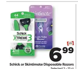 Weis Markets Schick or Skintimate Disposable Razors offer