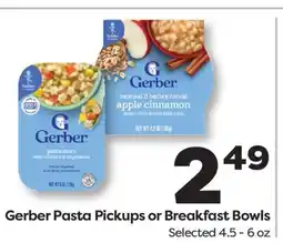 Weis Markets Gerber Pasta Pickups or Breakfast Bowls offer