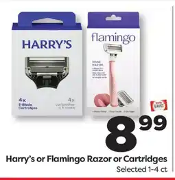 Weis Markets Harry's or Flamingo Razor or Cartridges offer