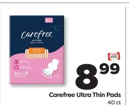 Weis Markets Carefree Ultra Thin Pads offer