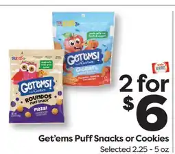 Weis Markets Get'ems Puff Snacks or Cookies offer