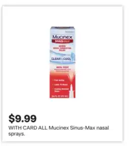 CVS ALL Mucinex Sinus-Max nasal sprays offer