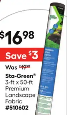 Lowe's Sta-Green 3-ft x 50-ft Premium Landscape Fabric offer