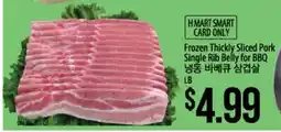 Hmart Frozen Thickly Sliced Pork Single Rib Belly for BBQ offer