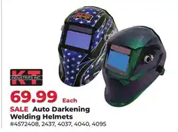 Runnings KT Industries Auto Darkening Welding Helmets offer