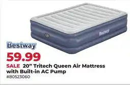 Runnings Bestway 20 Tritech Queen Air Mattress with Built-in AC Pump offer