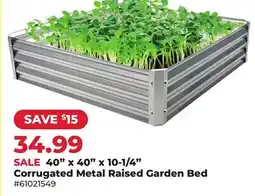 Runnings Backyard Expressions 40 x 40 x 10-1/4 Corrugated Metal Raised Garden Bed offer