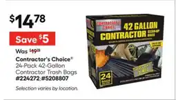 Lowe's Contractor's Choice 24-Pack 42-Gallon Contractor Trash Bags offer