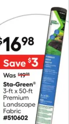 Lowe's 3-ft x 50-ft Premium Landscape Fabric offer