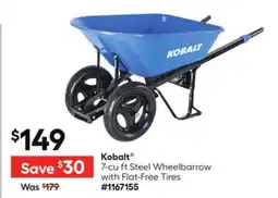 Lowe's 7-cu ft Steel Wheelbarrow with Flat-Free Tires offer