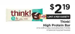 ShopRite Think! High Protein Bar offer