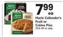 Safeway Marie Callender's Fruit or Crème Pies offer