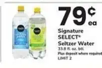 Safeway Signature SELECT Seltzer Water offer